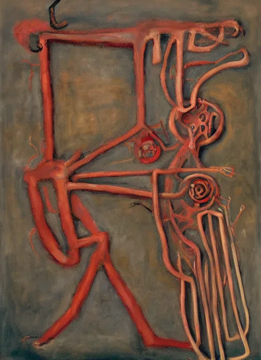 Image similar to biomechanical talisman of the pre - pleistocene records of the great race by maggi mcdonald, mark rothko, sabina klein