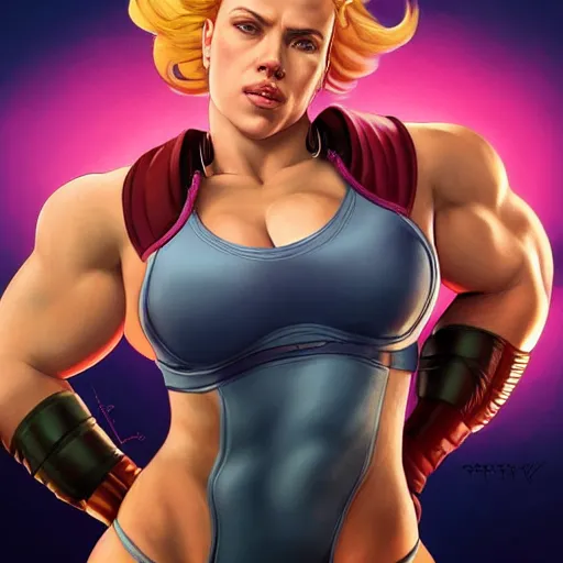 Prompt: scarlett johansson as thick muscular weightlifter zarya from overwatch, highly detailed, digital painting, artstation, sharp focus, illustration, art by tan zi and ayanamikodon, artgerm and alphonse mucha and wlop