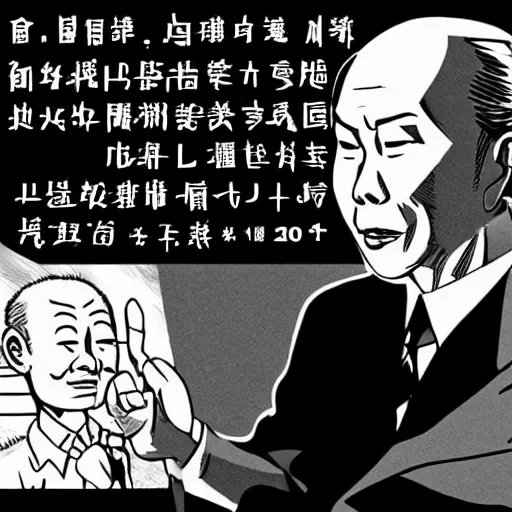 Image similar to lee kuan yew, by satoshi kon