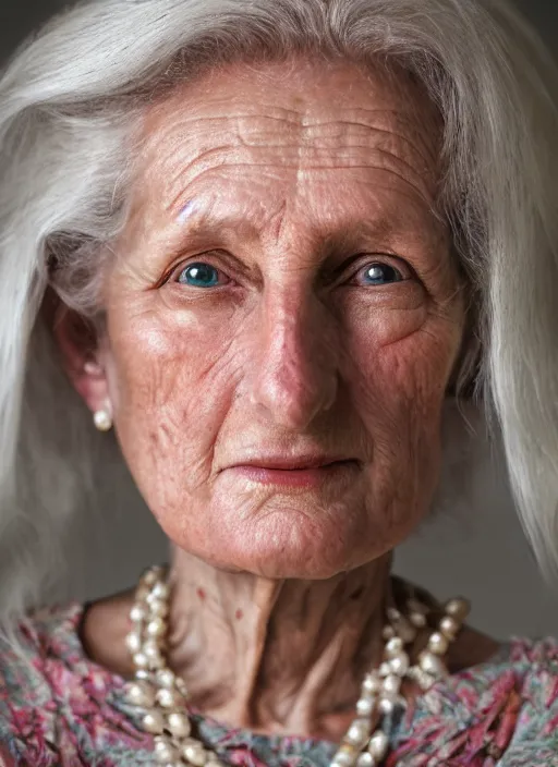 Prompt: closeup portrait of mrs brady, old lady, zeiss lens, detailed, symmetrical, centered, fashion photoshoot, by Annie Leibovitz and Steve McCurry, David Lazar, Jimmy Nelsson, Breathtaking, 8k resolution, extremely detailed, beautiful, establishing shot, artistic, hyperrealistic, beautiful face, octane render