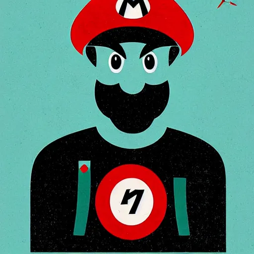 Prompt: Portrait of Super Mario by Kilian Eng