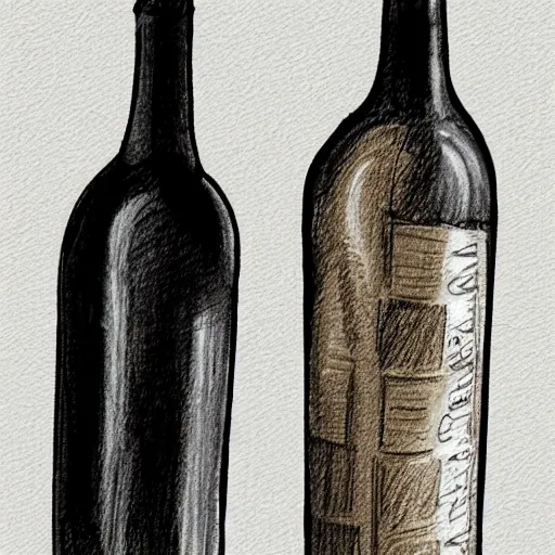 Image similar to sketch of a wine bottle by scott robertson