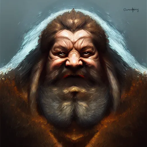 Image similar to portrait painting of a dwarven berserker, sharp focus, high symmetry, award - winning, trending on artstation, masterpiece, highly detailed, intricate. art by christopher rush