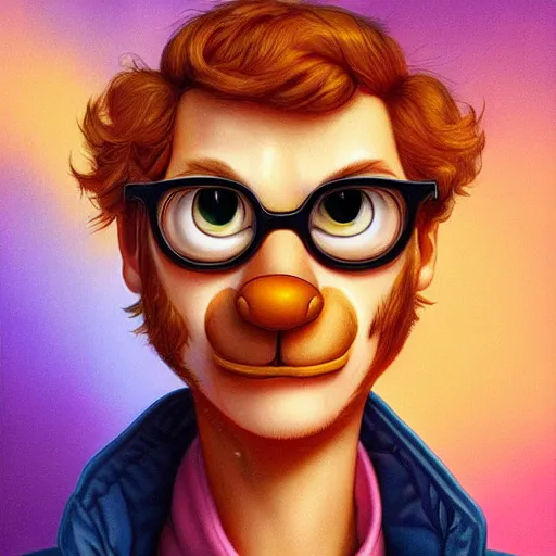 Image similar to lofi garfield portrait, Pixar style, by Tristan Eaton Stanley Artgerm and Tom Bagshaw.