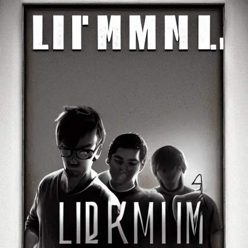 Prompt: poster for a short dramatic film called'liminal'about 4 young male roommates that discover a hidden tiny wooden door in their apartment. the poster follows the concept of liminality and the center element is the tiny wooden door. movie poster, advertisement, high detail, sharp, trending on artstation