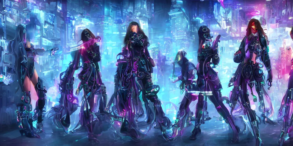 Prompt: cyber sisters of Moriae, 8k resolution