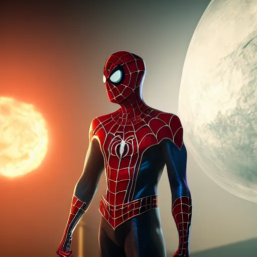 Prompt: unreal engine, octane render, 8 k, spiderman, techno mystic, by greg rutkowski,, maxim verehin, greg rutkowski, masterpiece, sharp focus,