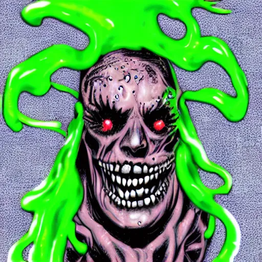 Image similar to grimy slimepunk ooze monster