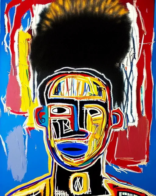 Prompt: A extremely ultra highly detailed majestic hi-res beautiful immaculate head and shoulders award winning painting stunning masterpiece of the face of a ultra highly detailed strong black African man portrait by Jean-Michel Basquiat, 8k, high textures, ultra hyper sharp, insanely detailed and intricate, super detailed, 8k HDR ultra high quality, high detail, hyperrealist, photorealistic, octane render, cinematic, high textures, hyper sharp, 4k insanely detailed and intricate, surrealism, surrealist, real life, lifelike, 8k, hyper realistic, super detailed, realistic, 4k HDR hyper realistic high