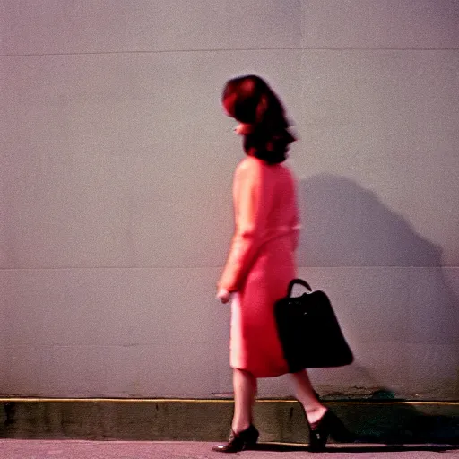 Prompt: woman portrait featured on unsplash, medium format film candid portrait of a walking woman in new york by street photographer, 1 9 6 0 s, hasselblad expired colour film,