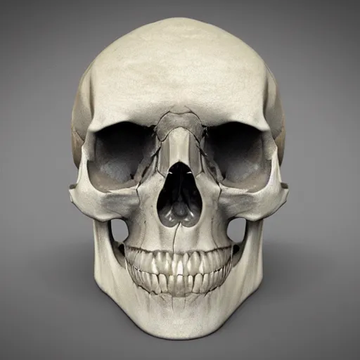 Image similar to real human skull with circluar digital eyes