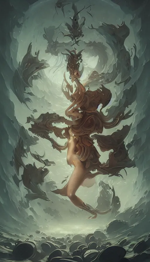 Image similar to techno artwork, by peter mohrbacher