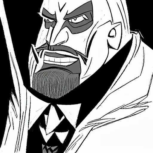 Image similar to Head-to-shoulder shot of Triple H as a Disney villain, Disney, Triple H, wrestling, WWE, Disney style, 2d, drawn image, beautifully drawn, Disney 2d animation still, digital 2D animation, traditional animation, Disney style, Disney animation, Deviantart, very coherent symmetrical artwork, heroic look, artstation, villain, brightly colored