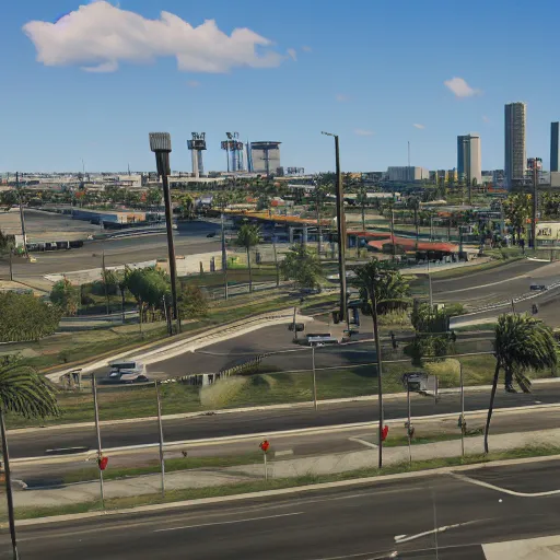 Image similar to pembroke pines florida in gta 5, 8k octane 3D render