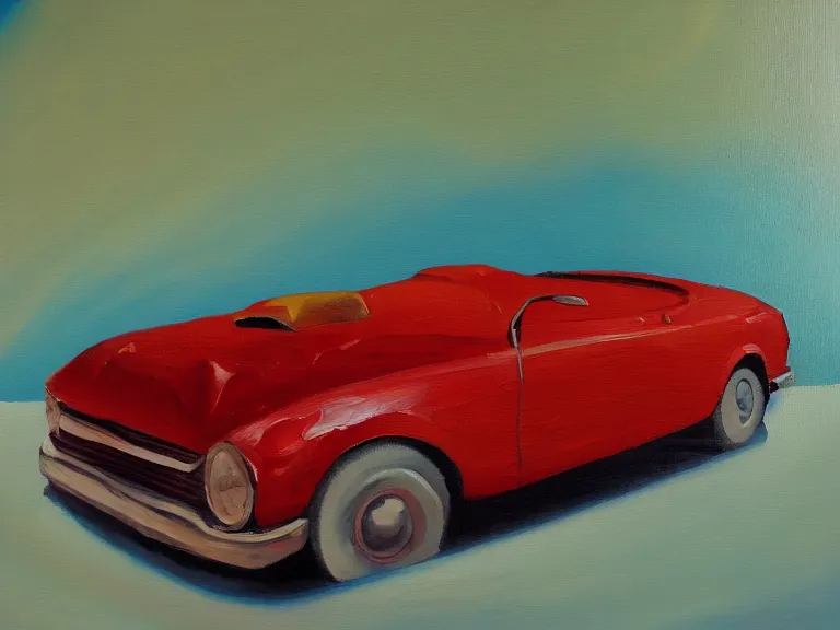 Image similar to car on white background, Oil Painting