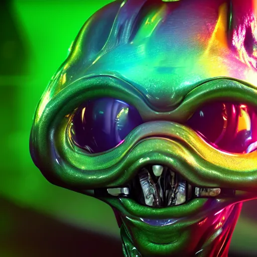 Image similar to macro photo of alien lifeforms colorful, full body, 8k photorealistic, cinematic lighting, detailed, photorealistic, unreal engine