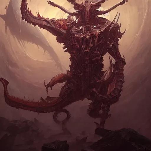 Prompt: biomechanical demon, elden ring, by greg rutkowski