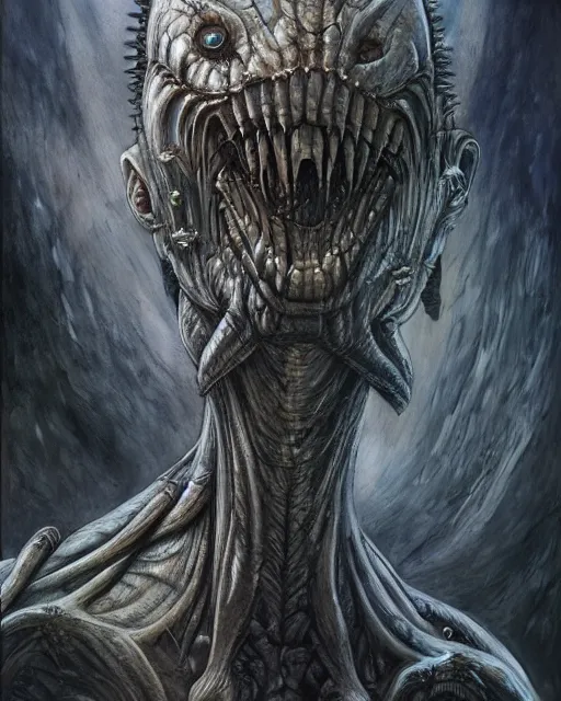 Image similar to monster design, by antonio j. manzanedo, giger, alex grey, android jones, wayne barlowe, philippe druillet, raymond swanland, trending on artstation