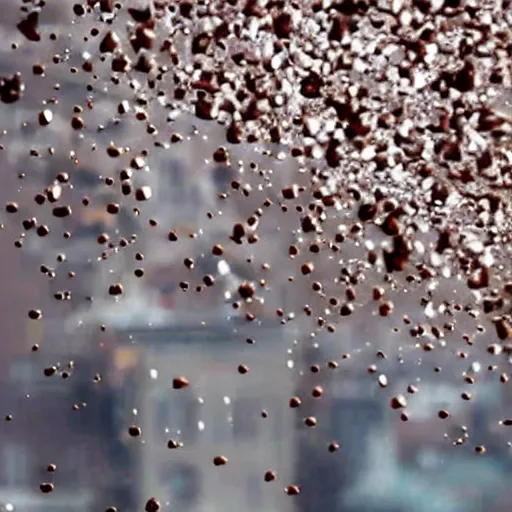 Prompt: associated press photo of chocolate sauce raining from the sky in new york city, realistic, 4 k photo