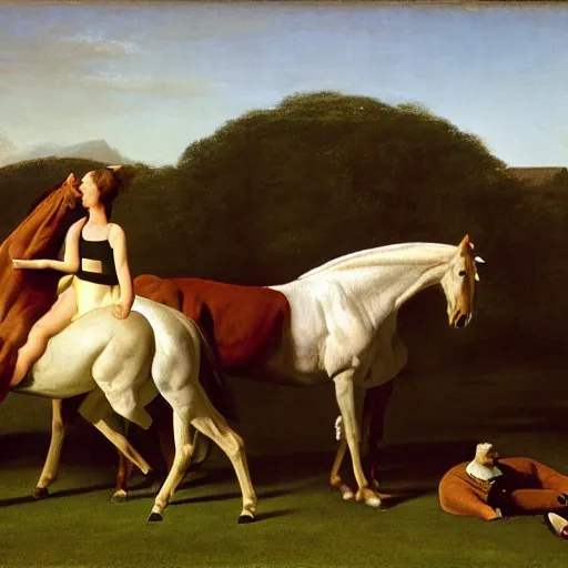 Prompt: The feast, by george-stubbs