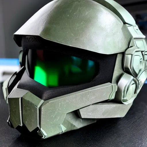 Image similar to razer rgb gaming master chief halo helmet