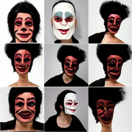 Prompt: “A theatre mask that looks like Michael Jackson”