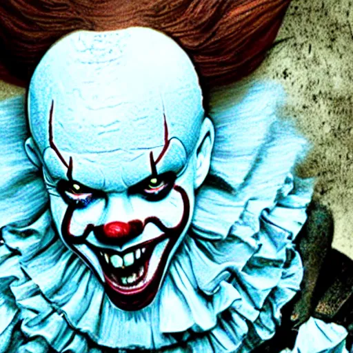 Image similar to Real life picture of Pennywise