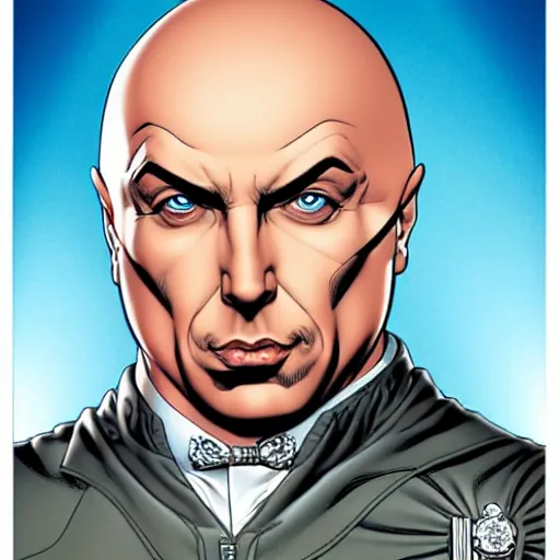 Prompt: Dr. Evil, comic portrait by J Scott Campbell, intricate details