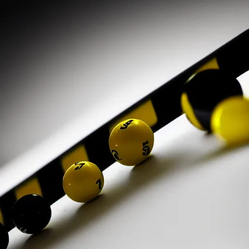 Image similar to a yellow billiard ball with the number '42', macro photo 105mm trending on 500px