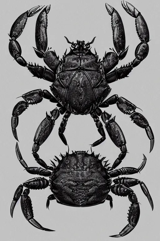 crab humanoid heavily armoured, symmetrical, highly | Stable Diffusion ...