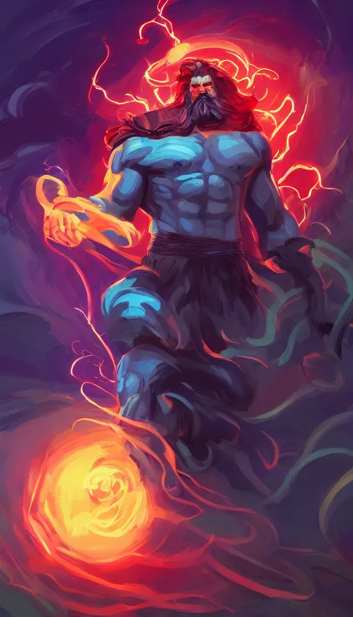 Prompt: zeus the greek!! god of thunder!!! in flight wild rift hero champions arcane magic digital painting bioluminance alena aenami artworks in 4 k design by lois van baarle by sung choi by john kirby artgerm style pascal blanche and magali villeneuve mage fighter assassin