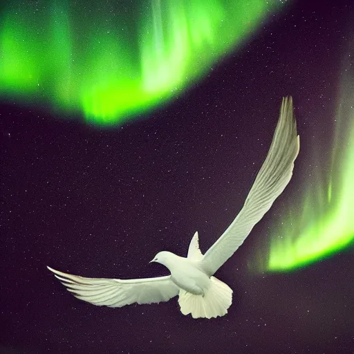 Image similar to dove!!!!!!!!, wings, flying, ascending, earth, aurora, photography, space, atmosphere, atmospheric, epic