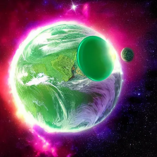 Image similar to Emerald Ocean-Planet in space