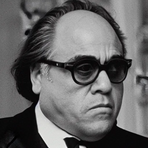 Image similar to movie still of danny devito in the godfather