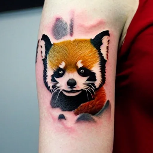 Image similar to a tattoo of a red panda