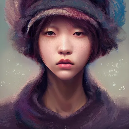 Prompt: beautiful digital paint portrait by digital art illustrators evan lee and bor 狼 小 叁 on artstation, hyperdetailed, trending.