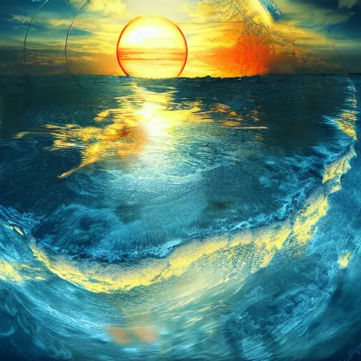 Prompt: the last rise of the sun, beautiful digital art