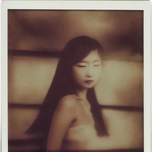 Prompt: atmospheric polaroid photo of female japanese model