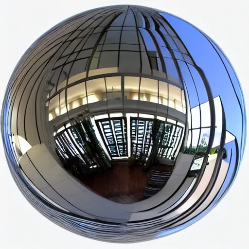 Image similar to the inside of a mirror sphere