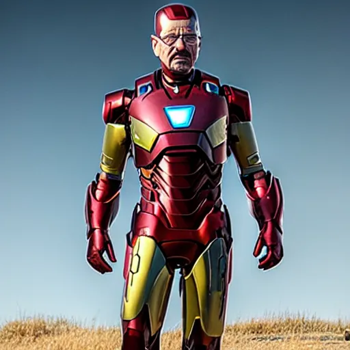 Prompt: photograph of Walter White as ironman , realistic , 4k , HD