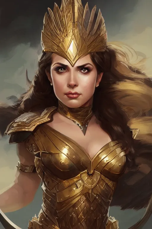 Image similar to amazon valkyrie athena, d & d, fantasy, portrait, highly detailed, headshot, digital painting, trending on artstation, concept art, sharp focus, illustration, art by artgerm and greg rutkowski and magali villeneuve