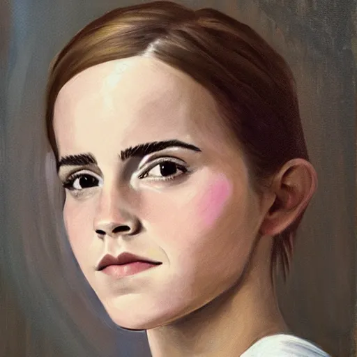 Image similar to emma watson, painting by walt whitman