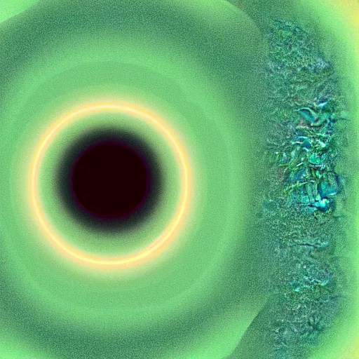 Prompt: into a black hole, 16 bits SNES graphic, very low saturation, gradient, motion blur, color displacement