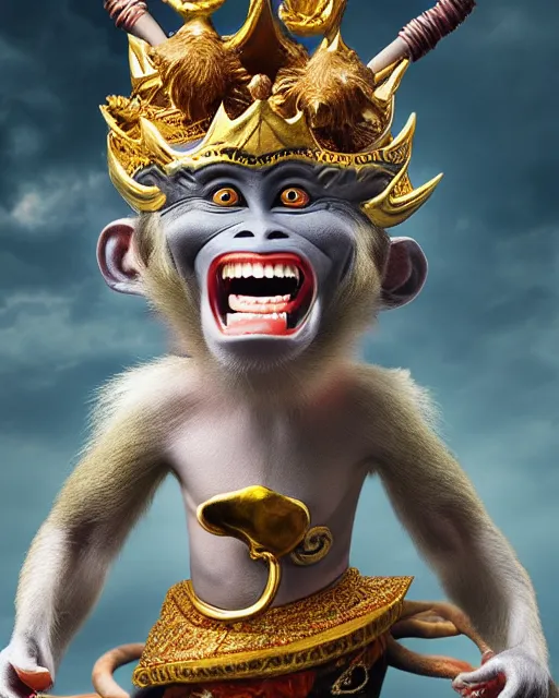 Image similar to the laughing monkey king