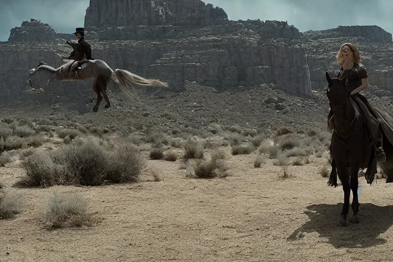 Prompt: a cinematic scene from westworld hbo, beautiful lighting, high depth, ultra realistic, artistic, by annie leibovitz