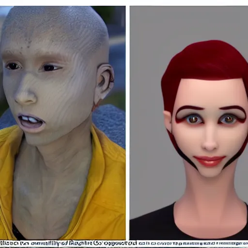 Image similar to uncanny valley