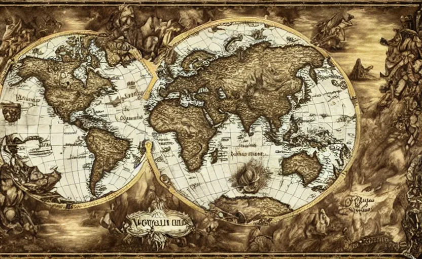 Image similar to fantasy world map,