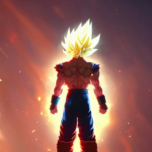 Image similar to biden super saiyan, cinematic lighting, highly detailed, concept art, art by wlop and artgerm and greg rutkowski, masterpiece, trending on artstation, 8 k