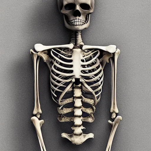 Image similar to a skeleton talking to death, 8k, high detailed