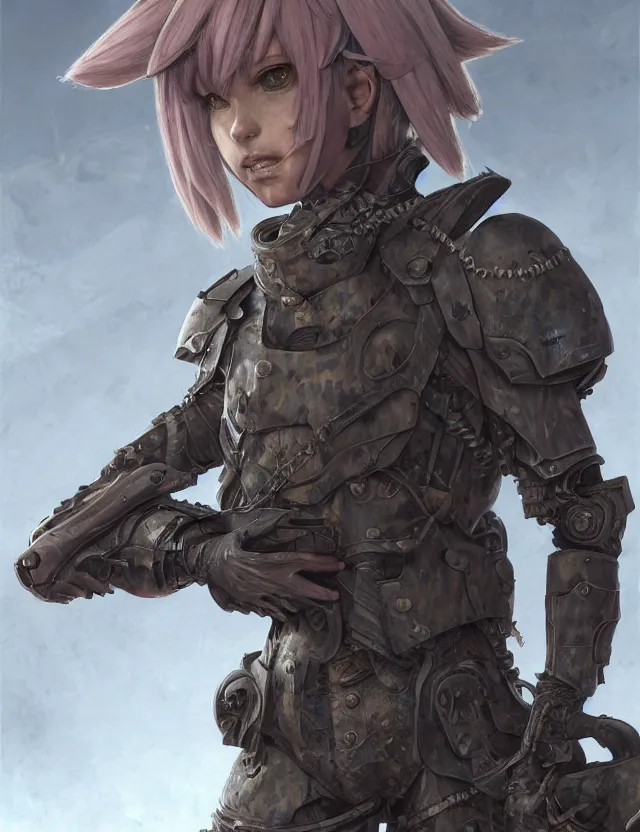 Image similar to a portrait of astolfo wearing camouflage gear, by moebius and tyler edlin and hr giger, trending on artstation, digital art, 4 k resolution, detailed, high quality, sharp focus, hq artwork, coherent, insane detail, concept art